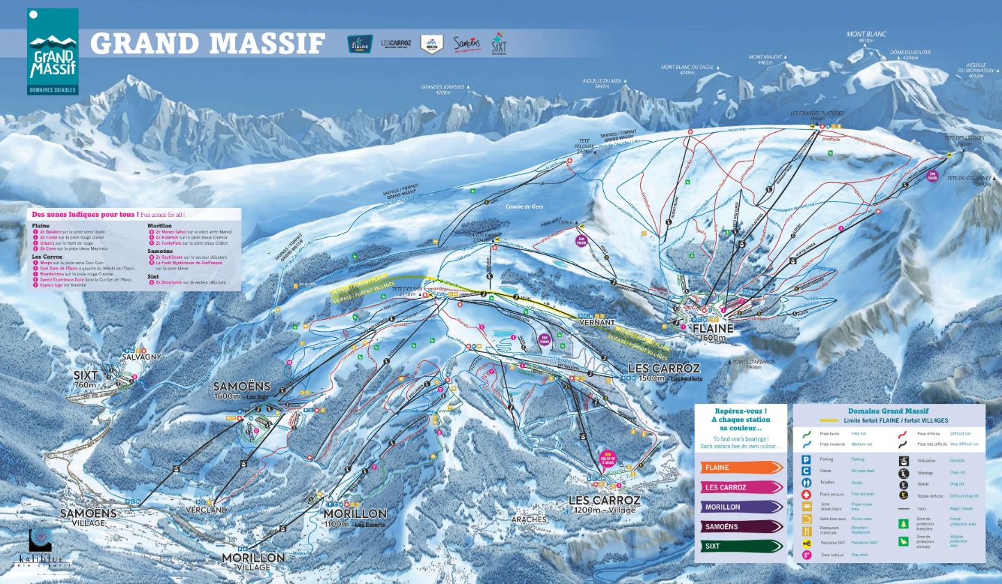 Grand Massif Piste Map